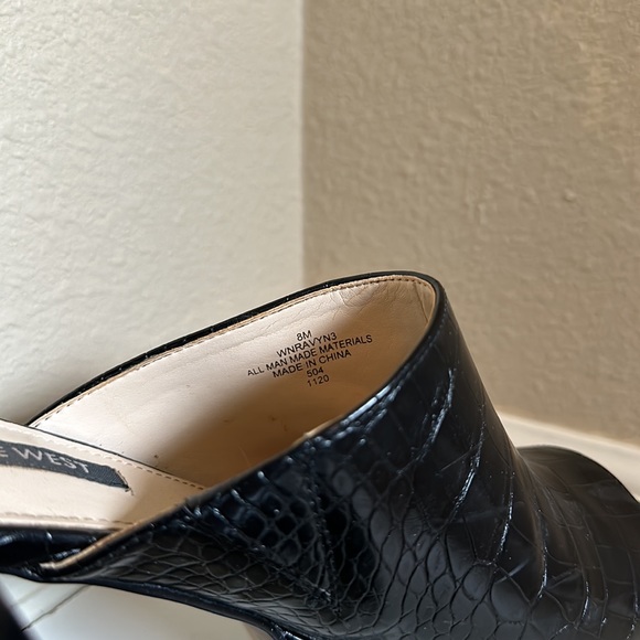 Nine West Platform Crocodile Print Peep-Toe Heels - Picture 3 of 4